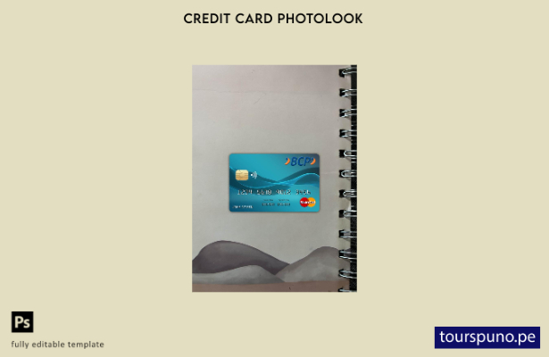 listo para imprimir plantilla frontal de Bolivia Credito banco mastercard photol